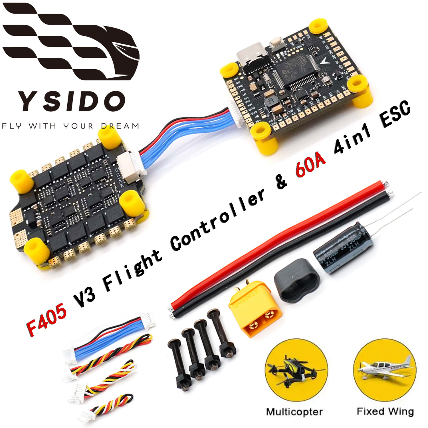 Mateksys Flight Controller F405 Wte - وحدة تحكم طيران YSIDO F4 F405